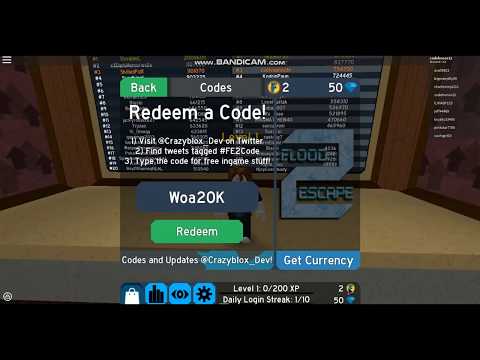 all codes for flood escape 2 roblox youtube