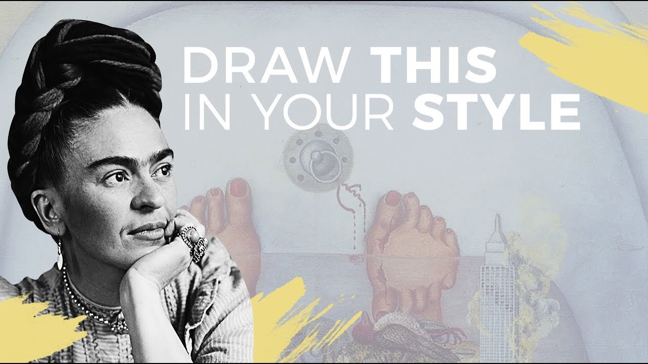 Draw THIS challenge | Frida Kahlo 'What I saw in the water' - YouTube