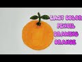 Easy Color Pencil Drawing of an Orange 🍊 | Simple Fruit Drawing for Beginners