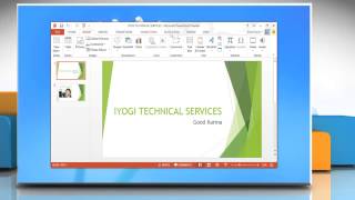 Add Sound in Microsoft® Office PowerPoint 2013 Presentation