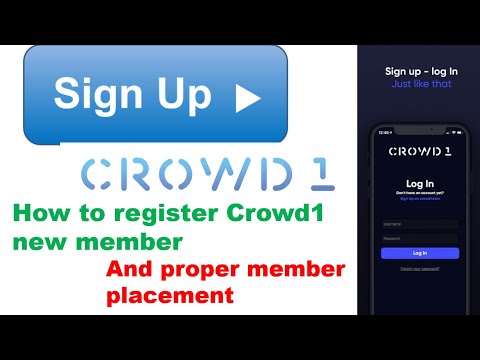 Crowd1 mein new member ko kaise register kare? | How to register Crowd1 new member |Member placement