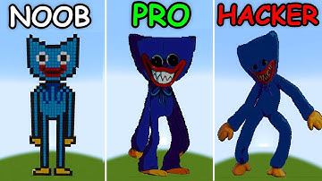 Pixel Art (NOOB vs PRO vs HACKER) Huggy Wuggy in Minecraft