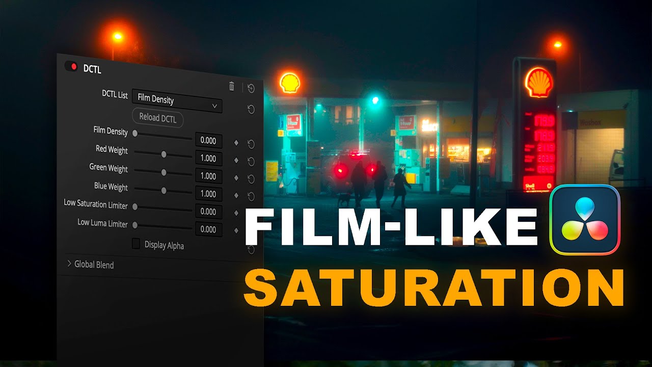 Film-Like Saturation for FREE | DaVinci Resolve 18 Film Density DCTL ...