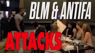 ANTIFA Black Lives Matter Attack & Harass people in Restaurant eating Rochester New York Sept 4 2020