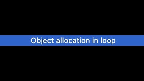Code Analysis series in Intellij: In loop object allocation