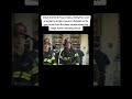 Inside the North Tower lobby, firefighters and emergency workers pause in disbelief