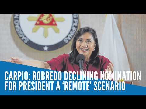 Robredo declining nomination for president a ‘remote’ scenario – Carpio