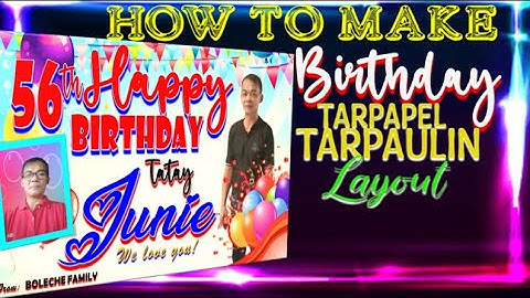 HOW TO MAKE BIRTHDAY TARPAULIN/TARPAPEL USING MS POWERPOINT II QUICK AND EASY II BIRTHDAY LAYOUT