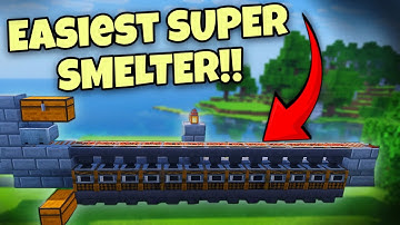 EASIEST Minecraft Super Smelter Tutorial (Works on Bedrock & Java!)