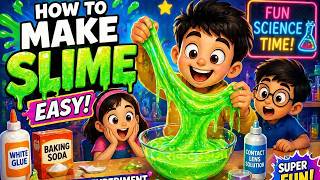 How to Make Slime Easy! Fun Science Experiment for Kids Cartoon