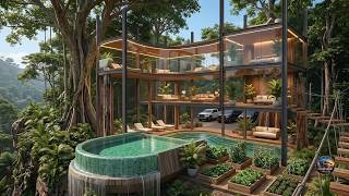 Building a Luxury Glass Treehouse in the Jungle | Full Construction Timelapse