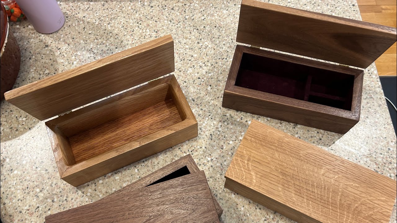 Simple Wood Boxes / Jewelry Box / Walnut / White Oak