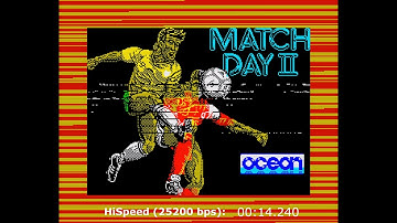 Ultra-fast Loading on ZX Spectrum with k7zx v4.3. Testing Match Day II (1500, 8000 & 25200 bps)