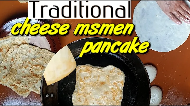 Traditional Msemen with Cheese Moroccan Crispy Pancake