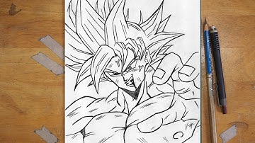 How to Draw Goku Ultra Instinct | Easy Step by Step Anime Art Tutorial