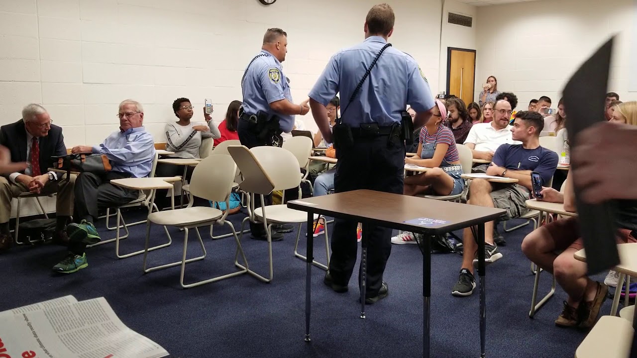 Chaos as protesters disrupt climate skeptic Morano's speech at Georgetown University