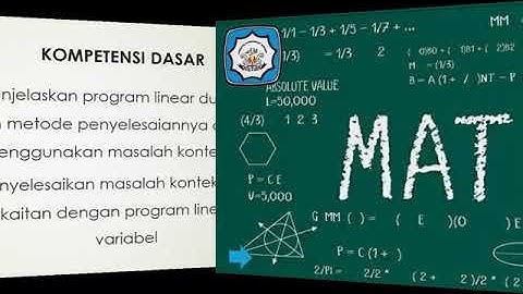 Nilai Optimum & Penyelesaian Masalah Program Linear