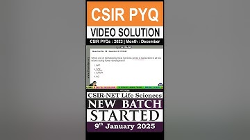 | CSIR PYQs | CSIR PYQ December 2023 | VIDEO SOLUTION | #tlsonline #previousyearquestions #targetjrf