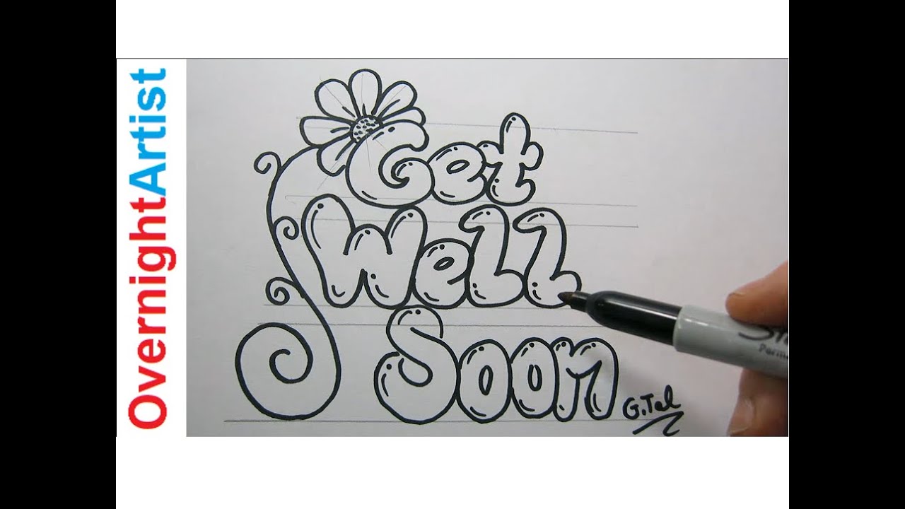 diy-get-well-soon-card-easy-step-by-step-black-marker-youtube