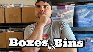 The Two Best Inventory Systems for EBay/Poshmark Resellers | Boxes vs Bins