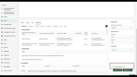 FEWS NET How To Series: Identifying Data Sources and Usage Policies