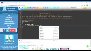 Program Bahasa C Menghitung Luas Persegi