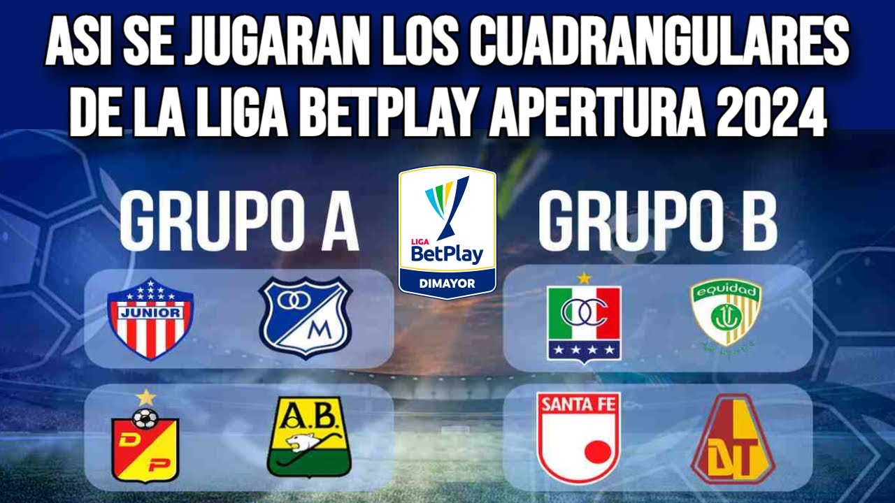 ASI SE JUGARAN los CUADRANGULARES de la LIGA BETPLAY APERTURA 2024 ...