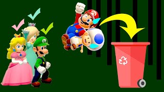 【ゲーム遊び】もうクリアしたマリオとキノピオは必要ないからゴミ箱へw スーパーマリオ3Dワールド WORLD5を完全クリアしていくぞ！【アナケナ&カルちゃん】Super Mario 3D World