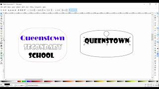 Using Inkscape to design key tag/chain for laser cutting