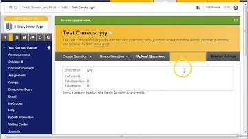 Uploading Questions to Blackboard