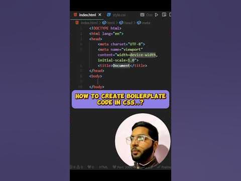 How To Make CSS Boilerplate Code..? 🤔💪🏻 #css #webdevelopment - YouTube