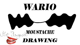 How to Draw WARIO Cute Cartoon Mustache/Moustache Step by Step Easy