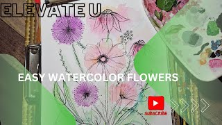 Easy Watercolours flowers!