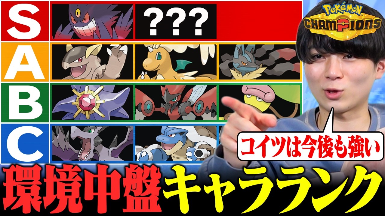 レート2500達成した男によるキャラランク【ポケモンチャンピオンズ】