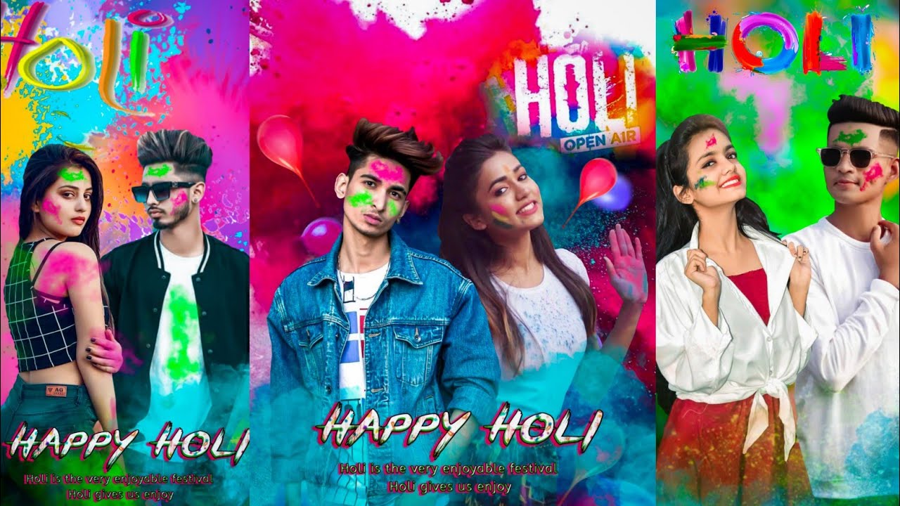 happy holi photo editor