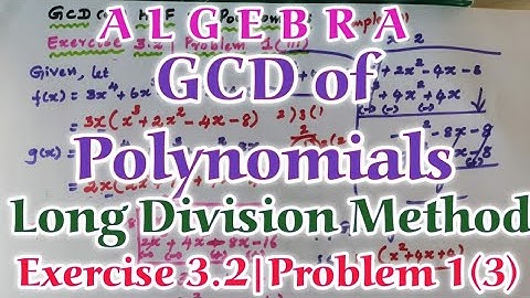 TN 10th Maths|Algebra|GCD of Polynomials|Exercise 3.2|Problem 1(3)|Important for 5 marks|in tamil