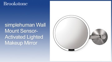 simplehuman Wall Mount Sensor-Activated Lighted Makeup Mirror