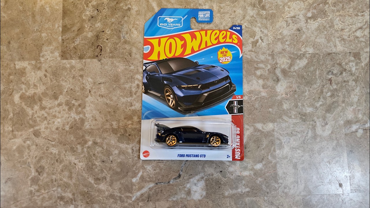Hot Wheels Ford Mustang GTD Dark Blue Mustang Diecast Unboxing and