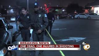 One dead after shooting in City Heights One dead after shooting in City Heights