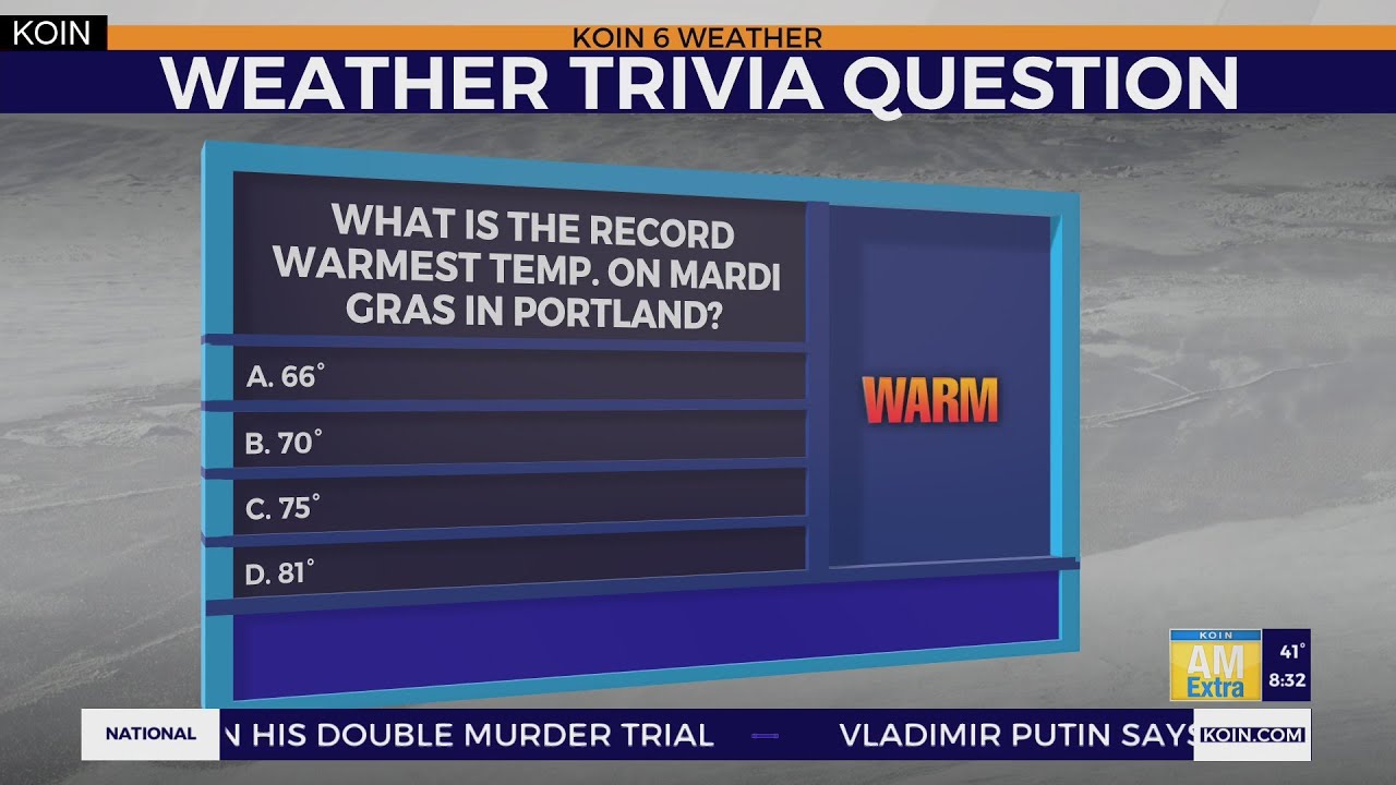 Weather Trivia Tuesday: What is the record warmest temperature on Mardi ...