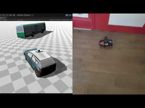 A Mixed Reality Simulator for an autonomous delivery system using platooning