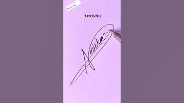 AMISHA Viral Signatyre🥰🥰 #hncreation #signatureideas #autographs #ideas #viralvideo