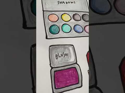 رسم وقص مكياج من ورق
