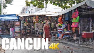 Cancun Centro, Mexico, walking tour 4k 60fps