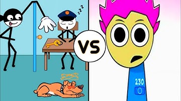 THIEF PUZZLE vs SQUID GAME (Spranky Merge) vs THIEF RUN— Gameplay trailer #sprunki #game #videogames