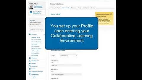 CollaborNation® Collaborative Learning Environment® Custom Profile Feature Demo