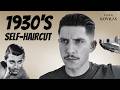 1930’s Inspired Slick Back Self-Haircut Tutorial | How To Cut Your Own Hair