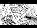 Doodle patterns part 4  mandala zentangle speed art time lapse drawing doodling