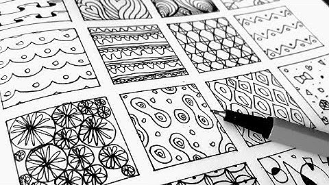 DOODLE PATTERNS Part 4 // Mandala, Zentangle, Speed Art, Time Lapse Drawing, Doodling