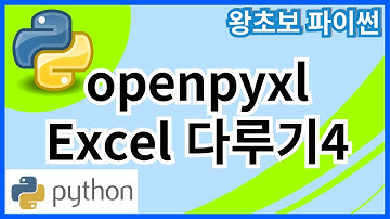 왕초보 파이썬(Python) 53. Openpyxl 엑셀다루기4